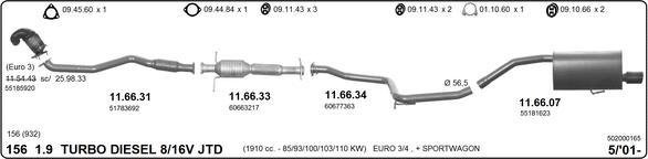 Imasaf 502000165 - Izplūdes gāzu sistēma www.autospares.lv