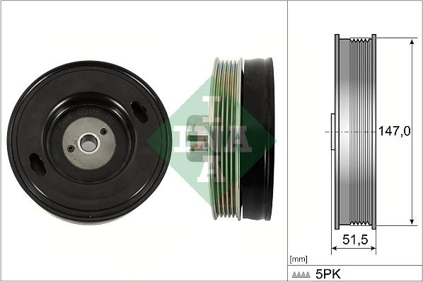 INA 544 0509 10 - Piedziņas skriemelis, Kloķvārpsta www.autospares.lv