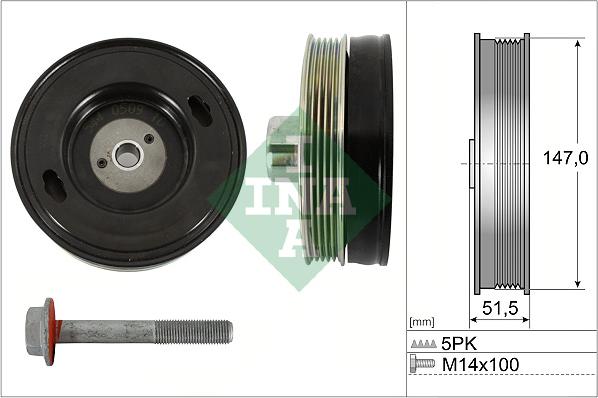 INA 544 0509 20 - Piedziņas skriemelis, Kloķvārpsta www.autospares.lv