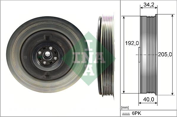 INA 544 0504 10 - Piedziņas skriemelis, Kloķvārpsta www.autospares.lv