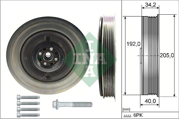 INA 544 0504 20 - Piedziņas skriemelis, Kloķvārpsta www.autospares.lv