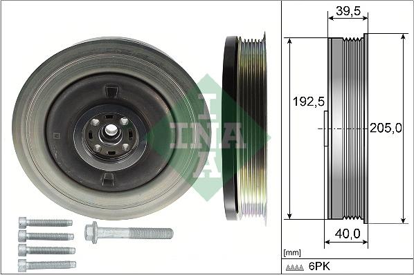 INA 544 0503 20 - Piedziņas skriemelis, Kloķvārpsta www.autospares.lv