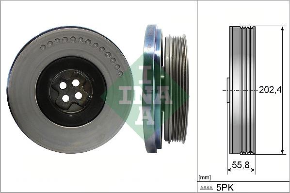 INA 544 0603 10 - Piedziņas skriemelis, Kloķvārpsta www.autospares.lv