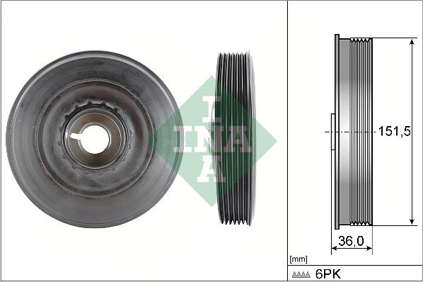 INA 544 0090 10 - Piedziņas skriemelis, Kloķvārpsta www.autospares.lv