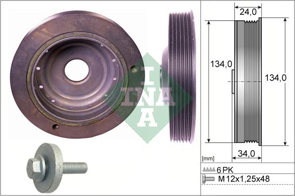 INA 544 0091 20 - Piedziņas skriemelis, Kloķvārpsta www.autospares.lv