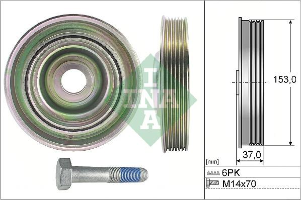 INA 544 0097 20 - Шкив коленчатого вала www.autospares.lv