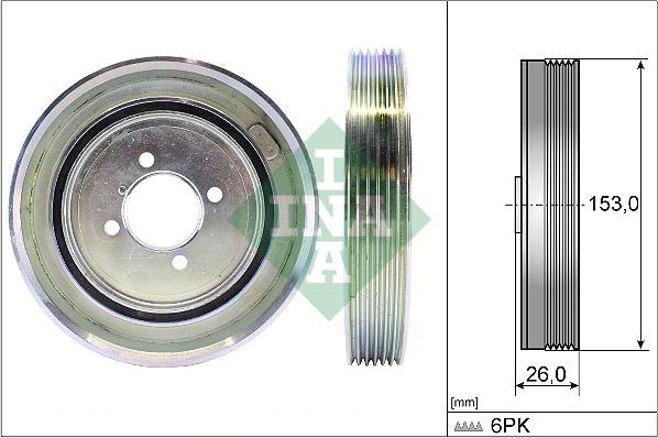 INA 544 0040 10 - Шкив коленчатого вала www.autospares.lv