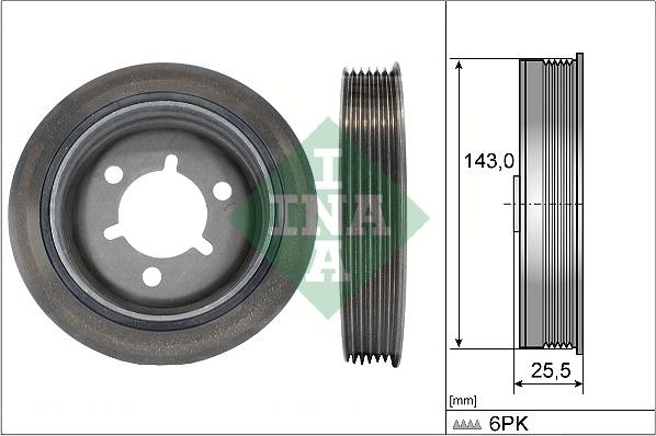 INA 544 0041 10 - Piedziņas skriemelis, Kloķvārpsta www.autospares.lv