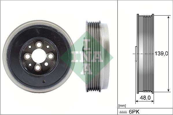 INA 544 0065 10 - Piedziņas skriemelis, Kloķvārpsta www.autospares.lv