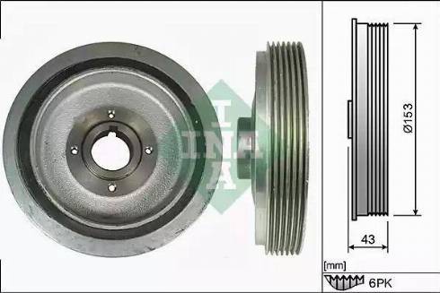 INA 544 0038 10 - Piedziņas skriemelis, Kloķvārpsta www.autospares.lv