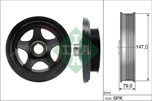 INA 544 0142 10 - Piedziņas skriemelis, Kloķvārpsta www.autospares.lv