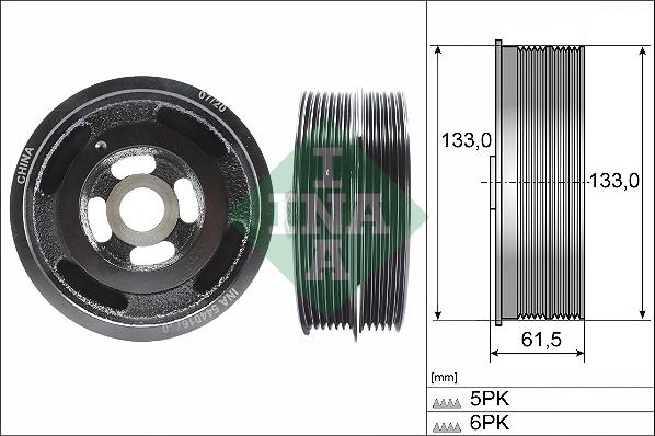 INA 544 0167 10 - Шкив коленчатого вала www.autospares.lv