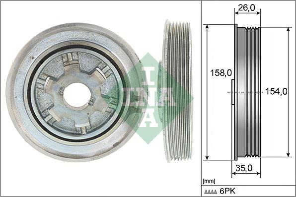 INA 544 0112 10 - Piedziņas skriemelis, Kloķvārpsta www.autospares.lv