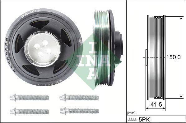 INA 544 0129 20 - Piedziņas skriemelis, Kloķvārpsta www.autospares.lv