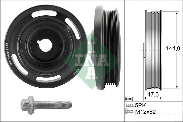 INA 544 0121 20 - Piedziņas skriemelis, Kloķvārpsta www.autospares.lv