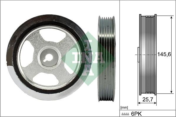 INA 544 0176 10 - Piedziņas skriemelis, Kloķvārpsta www.autospares.lv