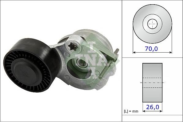 INA 534 0470 10 - Siksnas spriegotājs, Ķīļsiksna autospares.lv