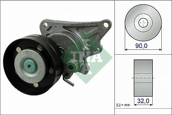 INA 534 0473 10 - Siksnas spriegotājs, Ķīļsiksna www.autospares.lv