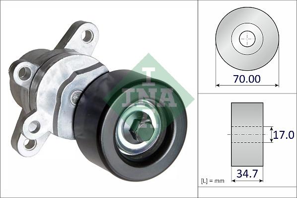 INA 534 0623 10 - Siksnas spriegotājs, Ķīļsiksna www.autospares.lv