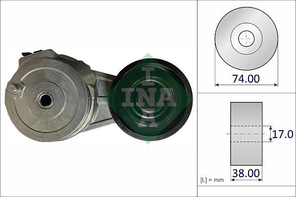 INA 534 0853 10 - Siksnas spriegotājs, Ķīļsiksna www.autospares.lv