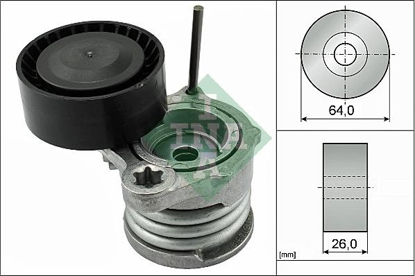 INA 534 0331 10 - Siksnas spriegotājs, Ķīļsiksna www.autospares.lv