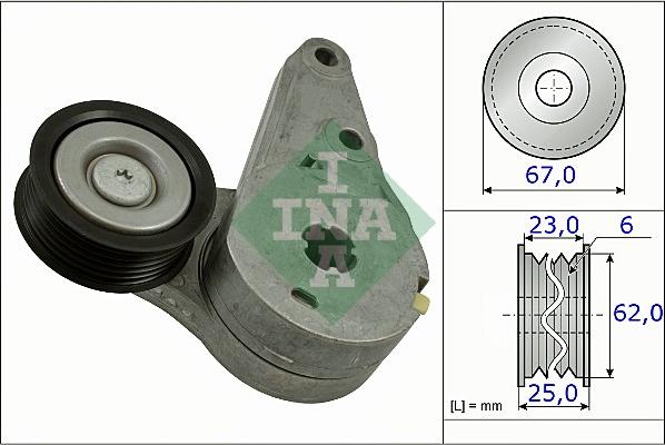 INA 534 0373 10 - Siksnas spriegotājs, Ķīļsiksna www.autospares.lv