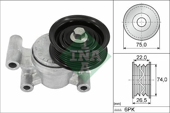 INA 534 0293 10 - Siksnas spriegotājs, Ķīļsiksna www.autospares.lv