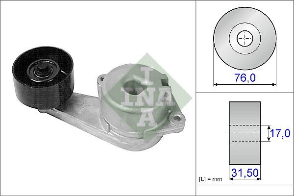 INA 534 0212 10 - Siksnas spriegotājs, Ķīļsiksna www.autospares.lv