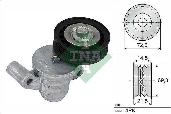 INA 534 0705 10 - Siksnas spriegotājs, Ķīļsiksna www.autospares.lv