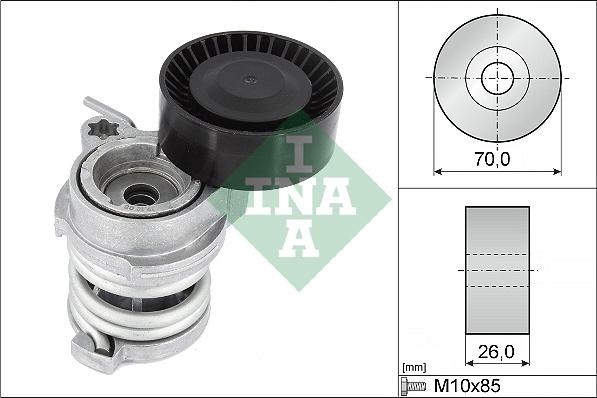 INA 534 0708 10 - Натяжитель, поликлиновый ремень www.autospares.lv