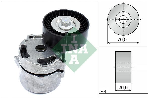 INA 534 0711 10 - Siksnas spriegotājs, Ķīļsiksna www.autospares.lv