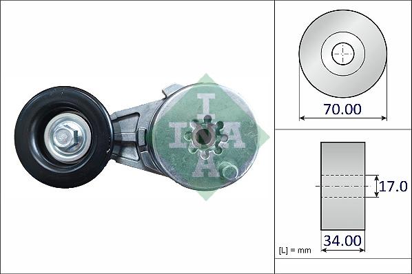 INA 534 0786 10 - Siksnas spriegotājs, Ķīļsiksna www.autospares.lv