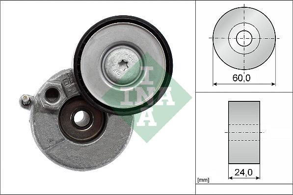 INA 534 0728 10 - Siksnas spriegotājs, Ķīļsiksna www.autospares.lv