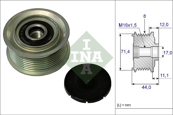 INA 535 0055 10 - Piedziņas skriemelis, Ģenerators autospares.lv