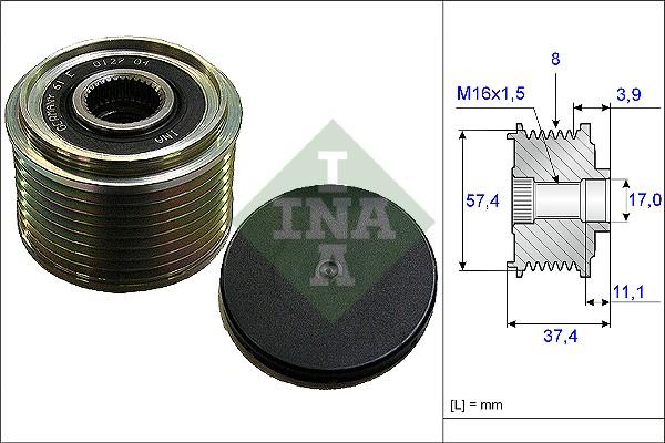 INA 535 0068 10 - Piedziņas skriemelis, Ģenerators www.autospares.lv