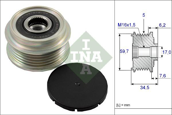 INA 535 0034 10 - Piedziņas skriemelis, Ģenerators www.autospares.lv