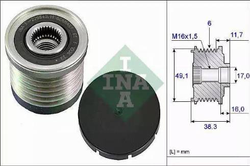 NTY ESA-MS-000 - Шкив генератора, муфта www.autospares.lv