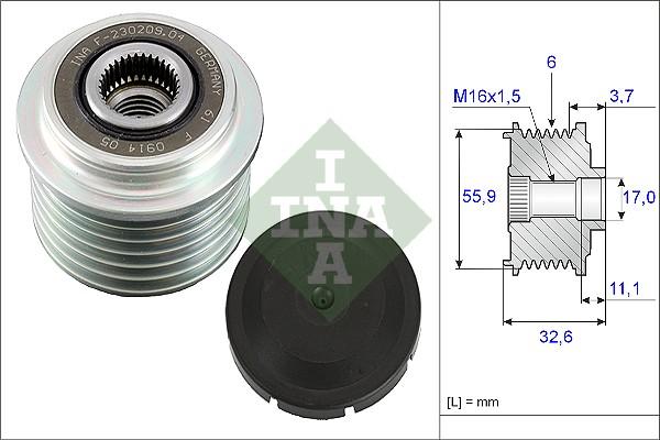 INA 535 0032 10 - Piedziņas skriemelis, Ģenerators autospares.lv