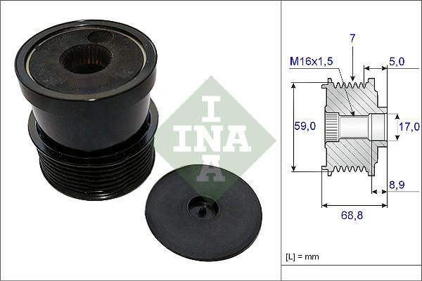 INA 535 0070 30 - Piedziņas skriemelis, Ģenerators www.autospares.lv