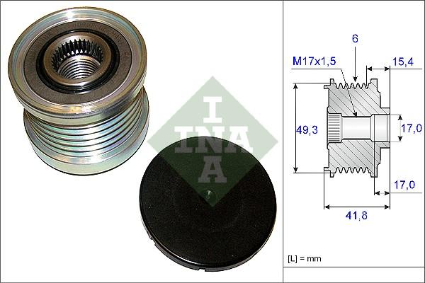 INA 535 0193 10 - Piedziņas skriemelis, Ģenerators www.autospares.lv