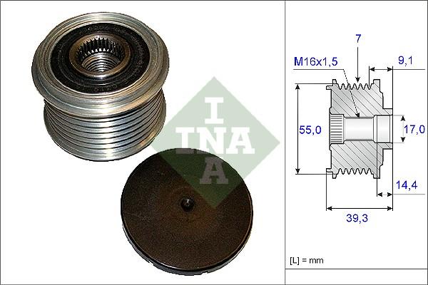 INA 535 0142 10 - Piedziņas skriemelis, Ģenerators www.autospares.lv