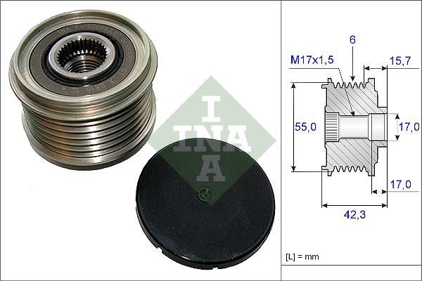 INA 535 0154 10 - Piedziņas skriemelis, Ģenerators autospares.lv