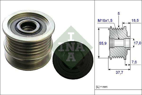 INA 535 0169 10 - Piedziņas skriemelis, Ģenerators autospares.lv