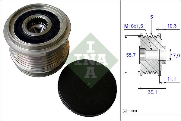 INA 535 0161 10 - Piedziņas skriemelis, Ģenerators autospares.lv