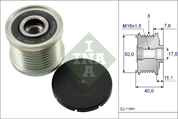 INA 535 0119 10 - Piedziņas skriemelis, Ģenerators autospares.lv