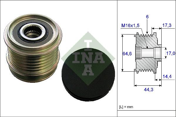 INA 535 0130 10 - Piedziņas skriemelis, Ģenerators www.autospares.lv