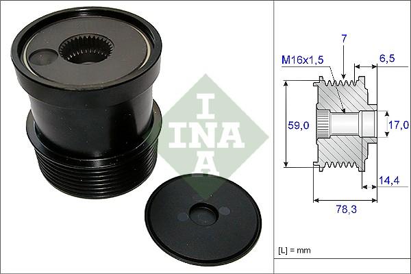 INA 535 0120 10 - Piedziņas skriemelis, Ģenerators www.autospares.lv