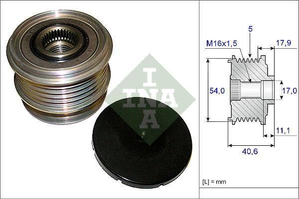 INA 535 0121 10 - Piedziņas skriemelis, Ģenerators www.autospares.lv