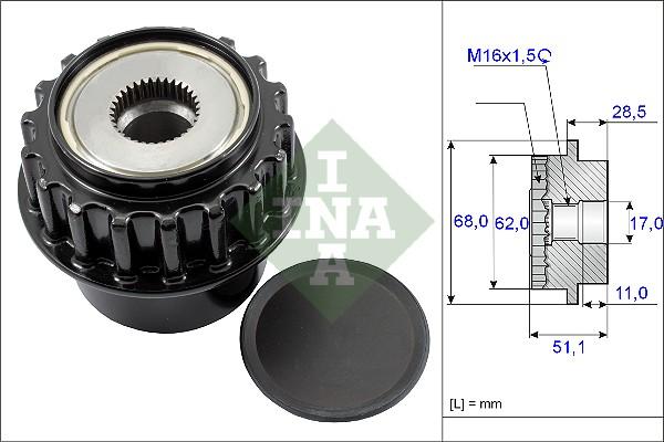 INA 535 0175 10 - Piedziņas skriemelis, Ģenerators autospares.lv