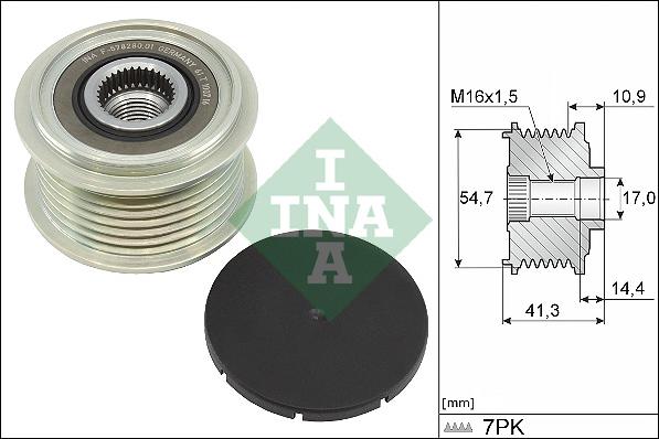 INA 535 0351 10 - Piedziņas skriemelis, Ģenerators www.autospares.lv